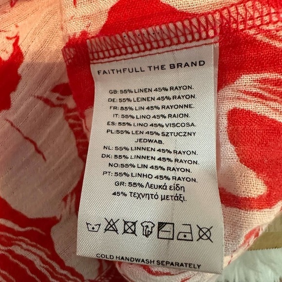 Faithfull The Brand Lulu Maxi Skirt Camara Floral Print Red - Picture 11 of 14